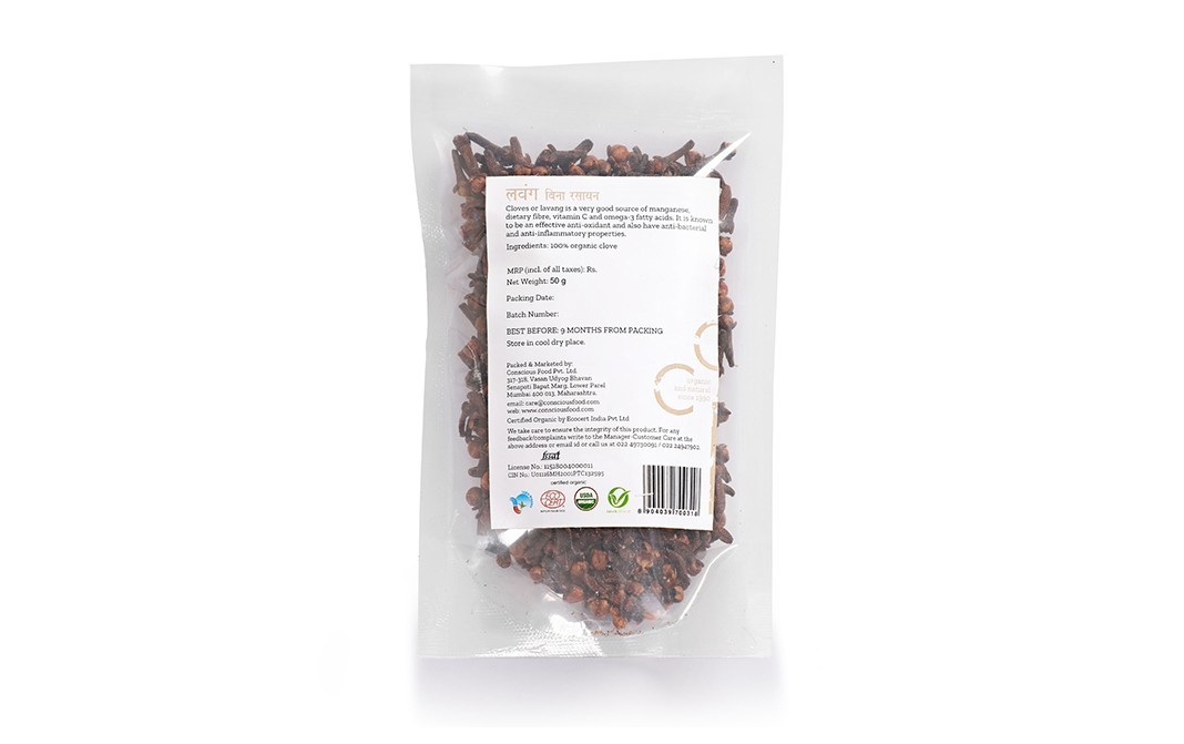 Conscious Food Clove lavang Organic   Pack  50 grams